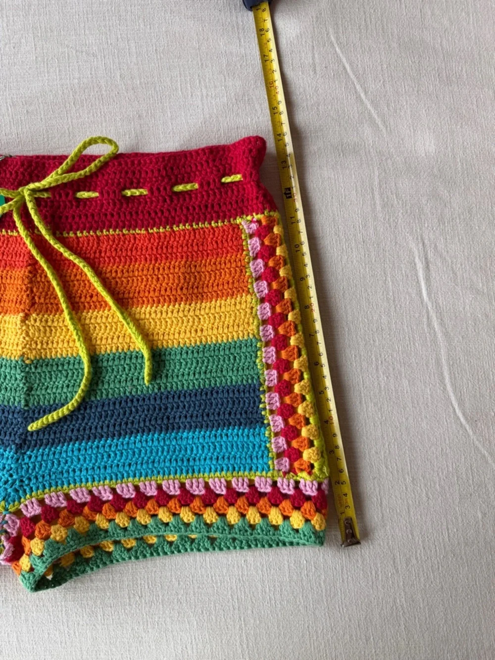 FARM Rio Adorable Crochet Rainbow Shorts 🌈✨ NWT Brazil 🇧🇷 - Picture 2 of 5